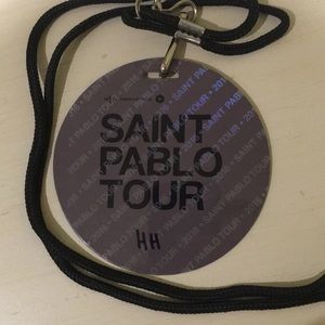 Kanye West Saint Pablo tour VIP badge